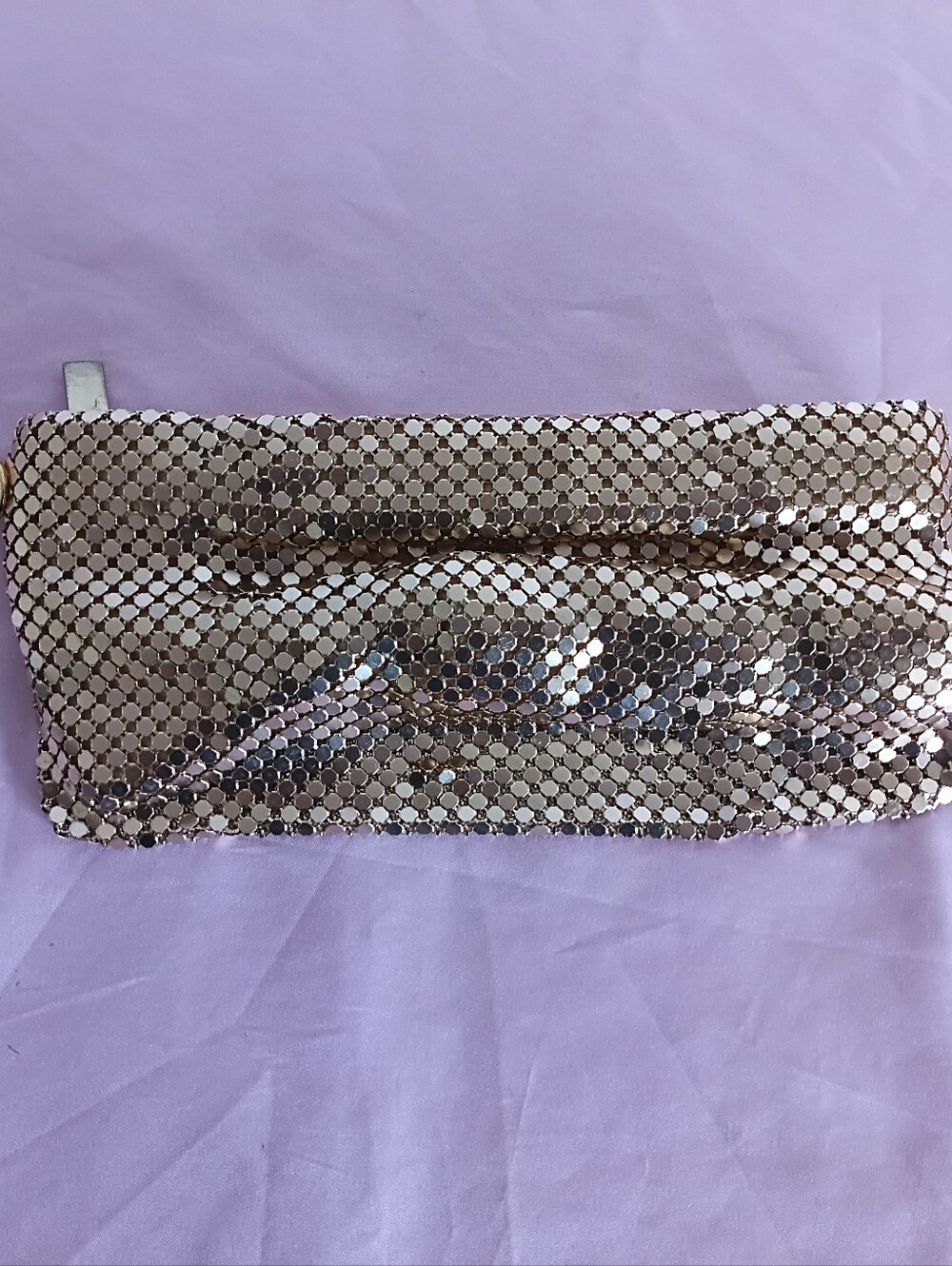 Style&co. Gold sparkly mesh evening clutch